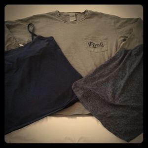 Victoria Secret Lot! PINK, M, S, LS,Built in Bra